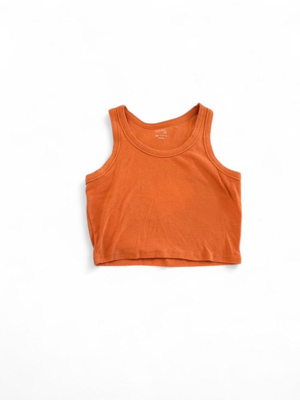 PacSun Orange Ribbed Cropped Tank Top